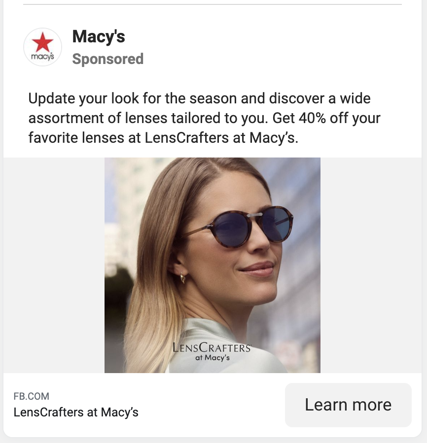 Macy's FB Ad