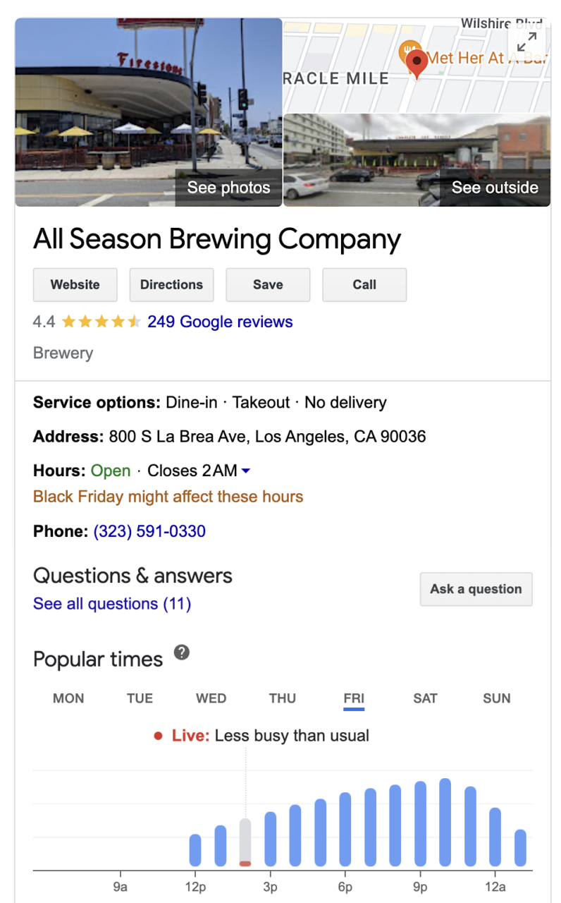 All Seasons Brewery - schema markup