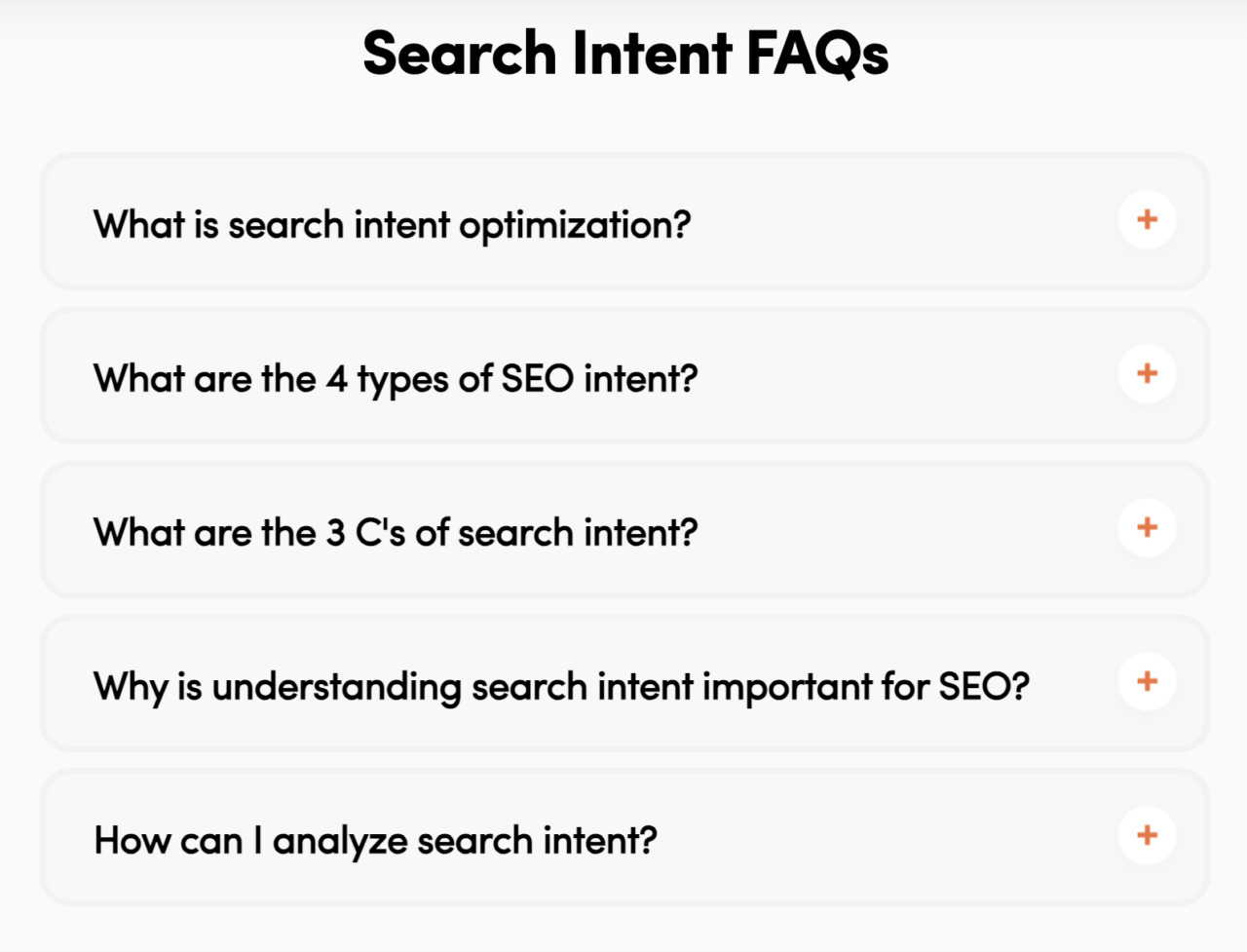 Search Intent FAQs