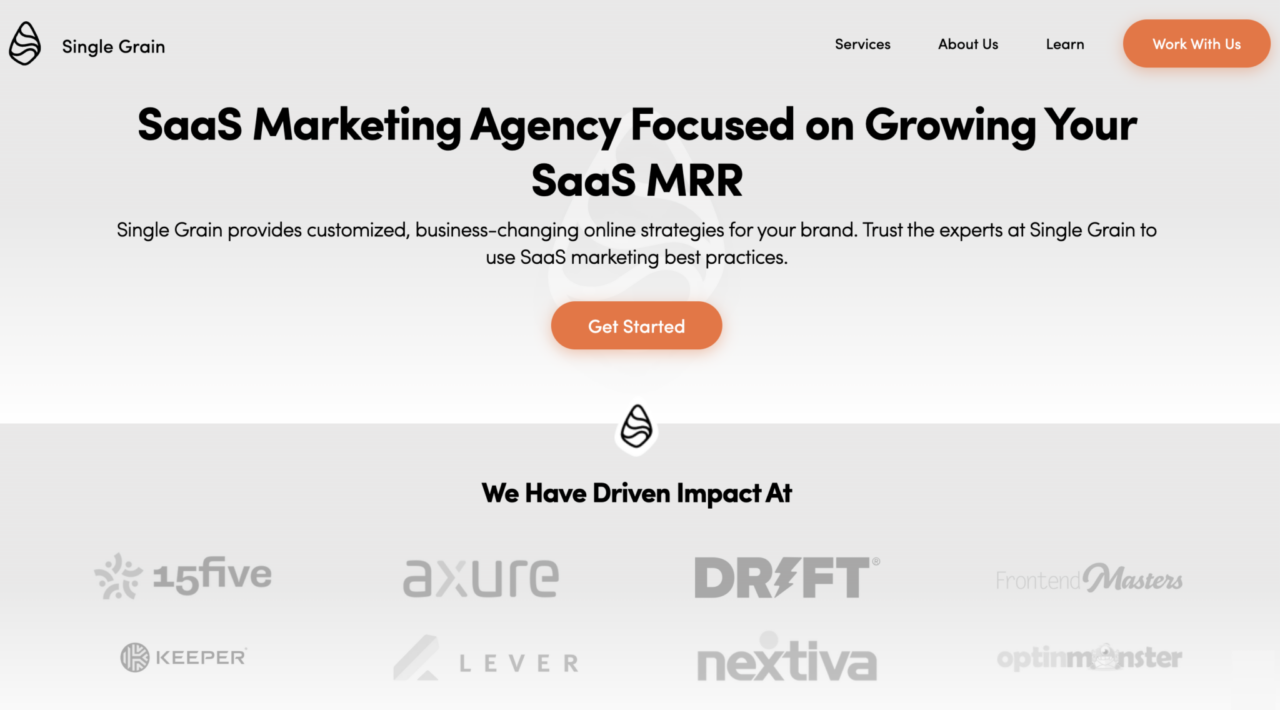 Single Grain SaaS Marketing Agency