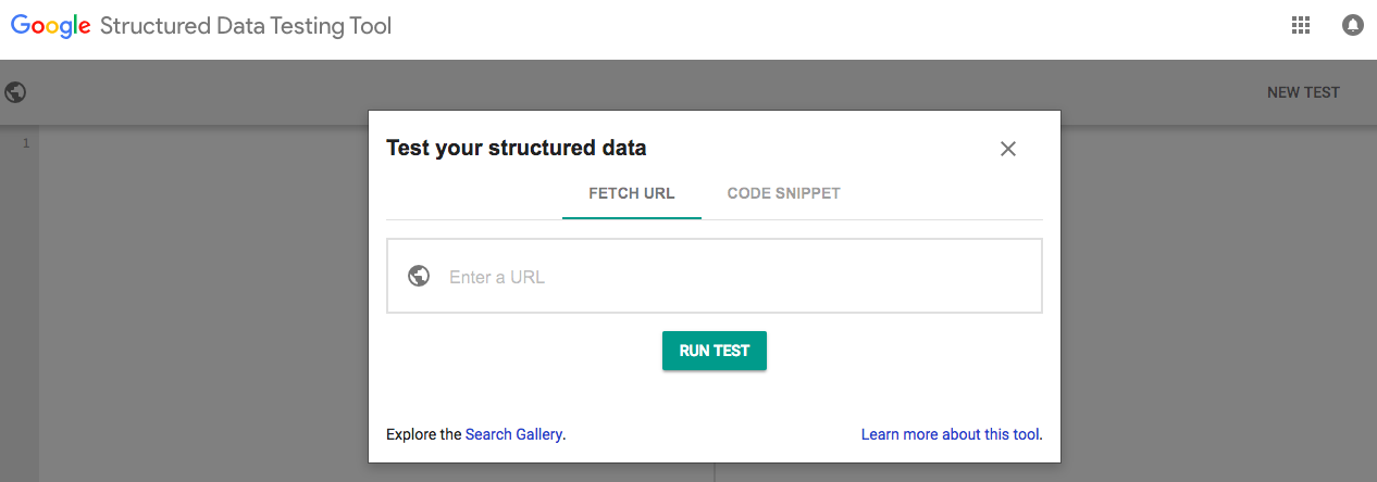 Google structured data testing tool