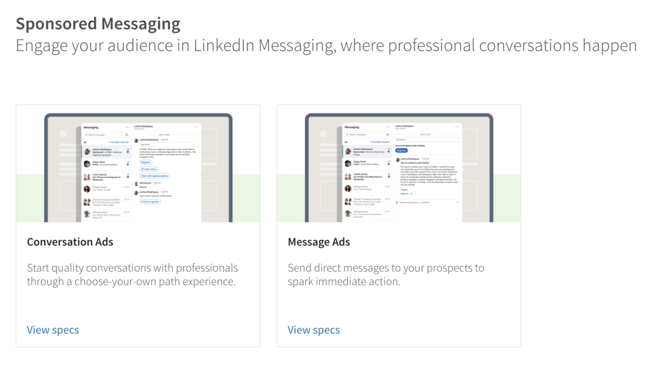 LinkedIn Sponsored Messaging Ads