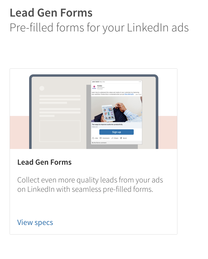 LinkedIn Ads Lead Gen Forms