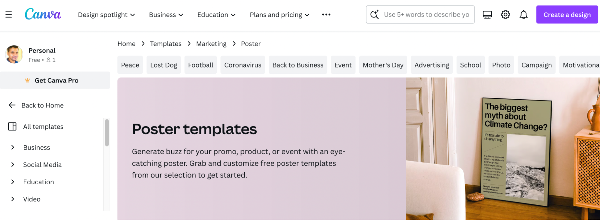 Canva creative templates