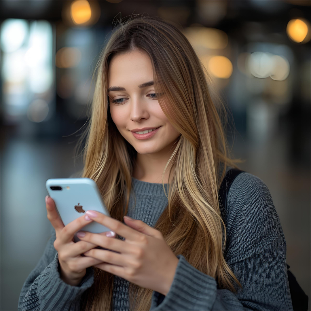 woman using voice search