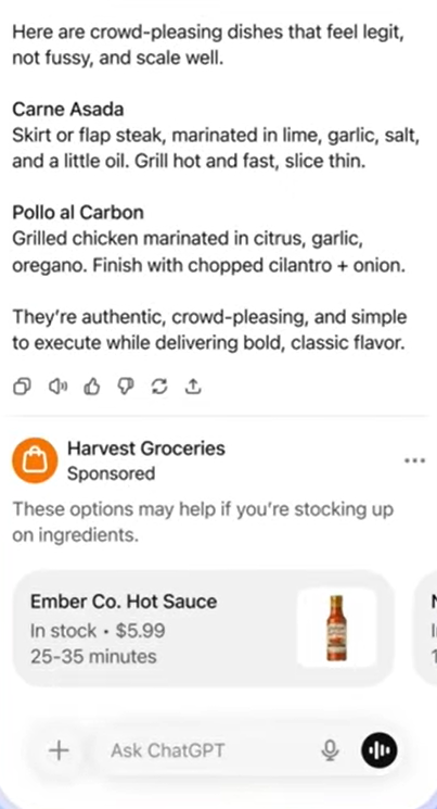 ChatGPT hot sauce ad