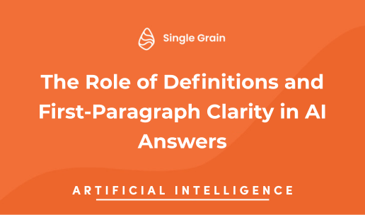 The Role of Definitions and First-Paragraph Clarity in AI Answers