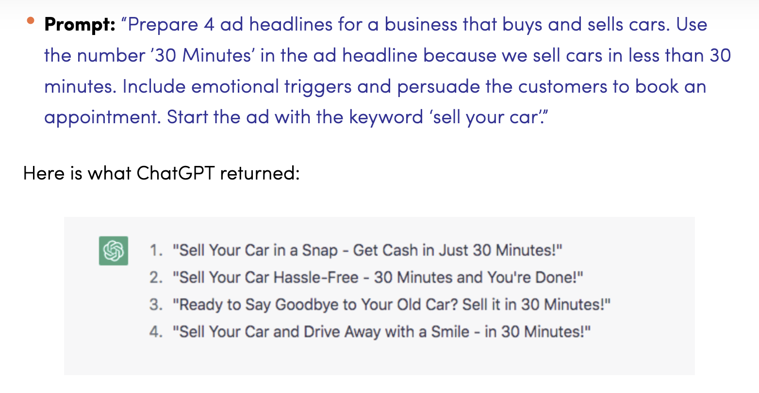 prompt for ChatGPT PPC