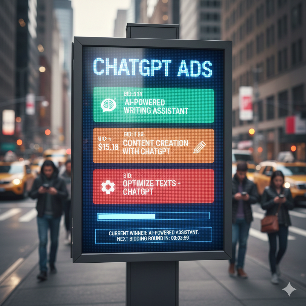 ChatGPT ads bidding performance