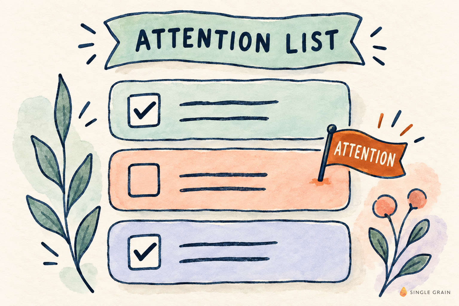 Attention list diagram