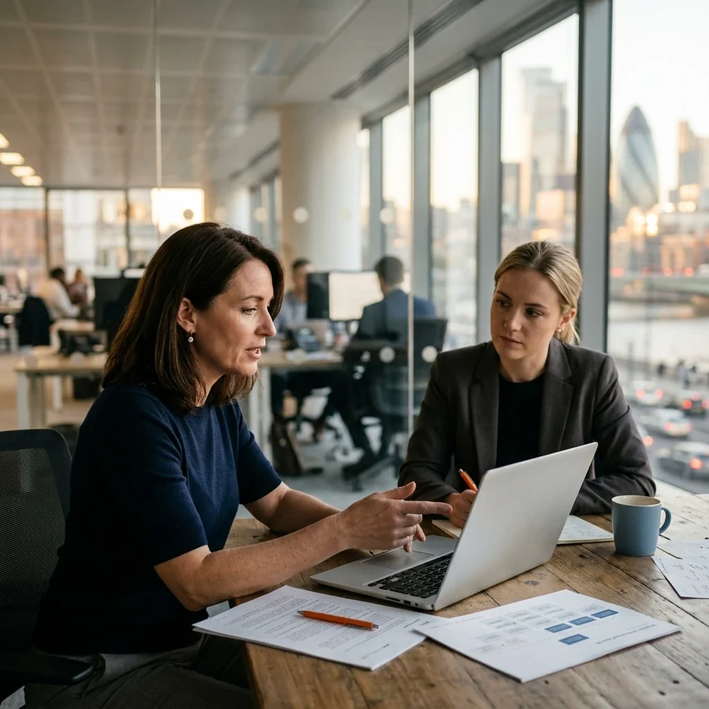 Marketing team at a financial services firm reworking their positioning after OpenAI's vertical launch