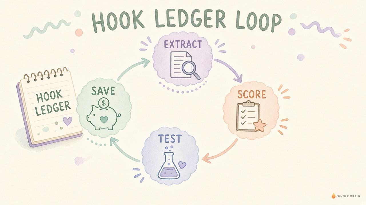 Instagram hooks ledger loop from save through Jev, Meta Muse, score, and test